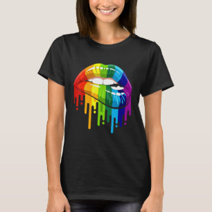 LGBTQ Rainbow Lip Gay Pride 3 T-Shirt