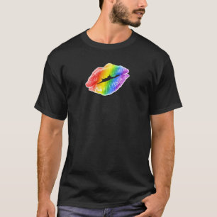 LGBTQ Rainbow Lips Colorful LGBTQIA Pride Men's Wo T-Shirt