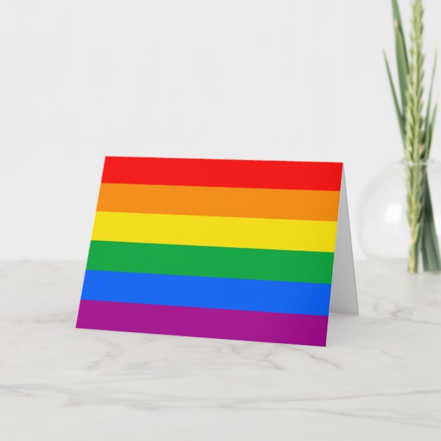 LGBTQ+ Rainbow Pride Flag Card (Front)