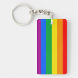 LGBTQ+ Rainbow Pride Flag Key Ring