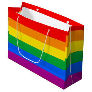 LGBTQ+ Rainbow Pride Flag Large Gift Bag