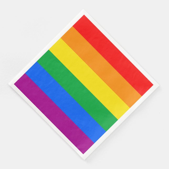 LGBTQ+ Rainbow Pride Flag Napkin (Corner)