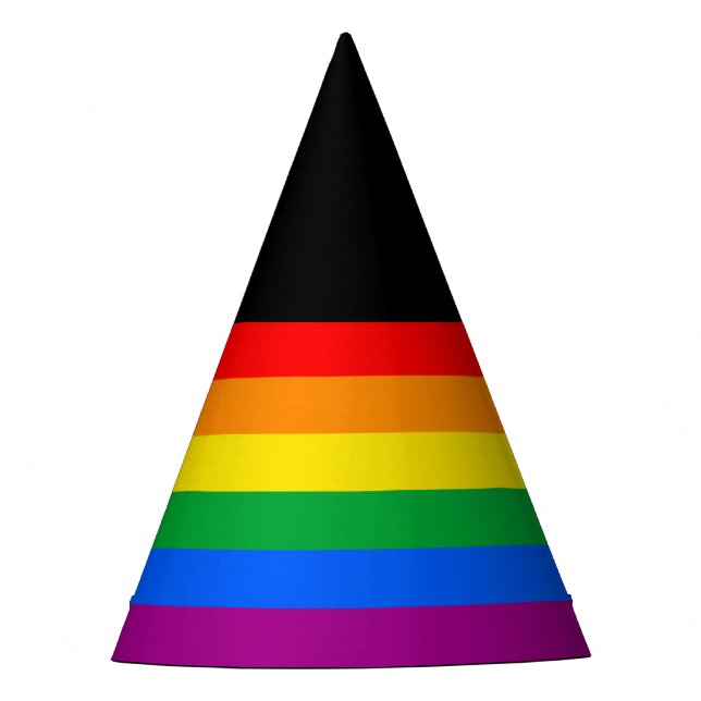 LGBTQ+ Rainbow Pride Flag Party Hat (Front)