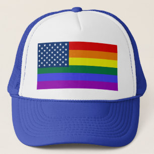 LGBTQ Rainbow Pride Stars and Stripes Trucker Hat