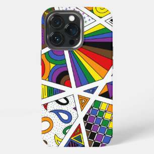LGBTQ+ Rainbow Pride Zen Doodle Abstract Modern iPhone 13 Pro Case