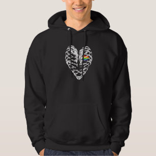 LGBTQ Ribcage Rainbow Pride Heart Gay Lesbian Bi H Hoodie