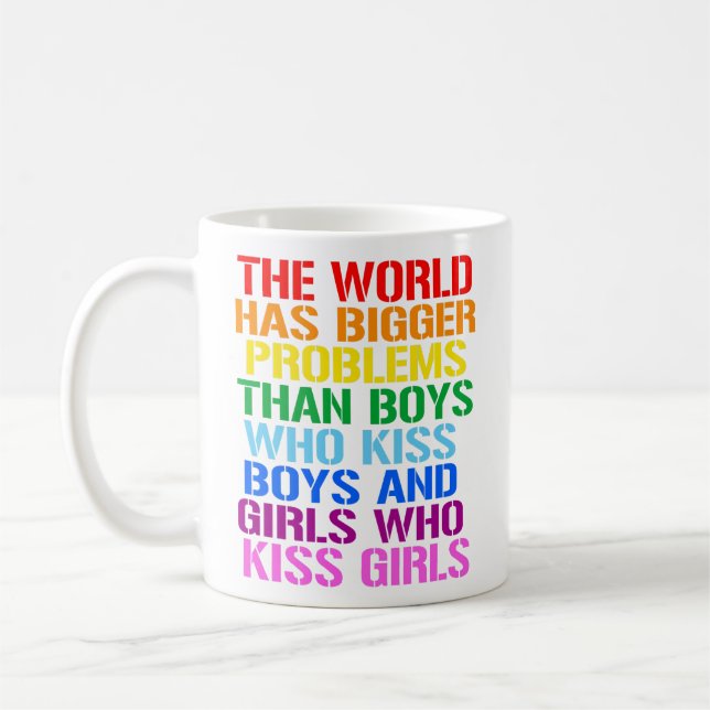 LGBTQ Rights The world has bigger problems Coffee Mug (Left)