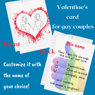 LGBTQ romantic card