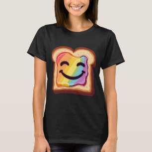 LGBTQ smiling slice of toast topped with vibrant r T-Shirt