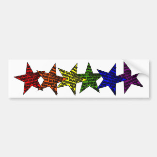 LGBTQ Star PRide Equality Bumper Sticker