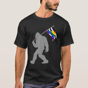 LGBTQ Straight Alliance Pride Flag on Straight Gay T-Shirt