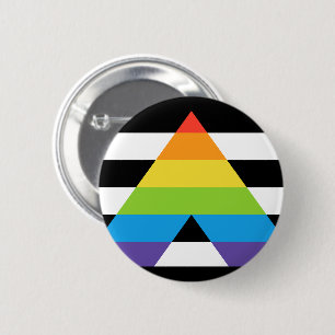 LGBTQ Straight Ally Pride Flag 6 Cm Round Badge
