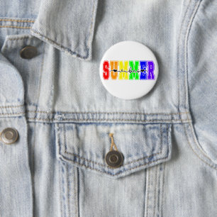 LGBTQ Summer Vibes Rainbow Pride 6 Cm Round Badge