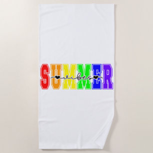 LGBTQ Summer Vibes   Rainbow Pride Beach Towel