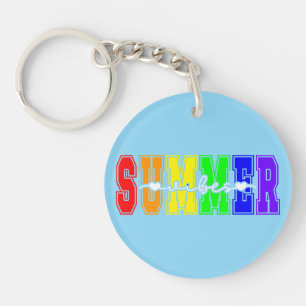 LGBTQ Summer Vibes   Rainbow Pride Key Ring