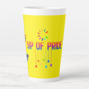 LGBTQ SUNNY SIDE UP SIP OF PRIDE yellow 20oz Latte Mug