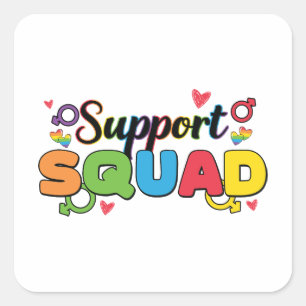 LGBTQ - Support Squad Square Sticker