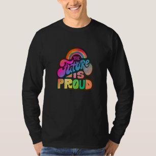 Lgbtq+ Support The Future Is Pride Halftone T-Shirt