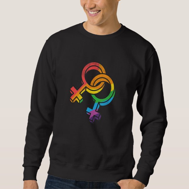 LGBTQ Symbol Equality Rights Awareness Month LGBT  Sweatshirt (Front)