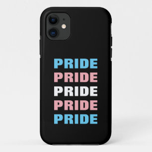LGBTQ Transgender Pride Customisable Repeated Text iPhone 11 Case