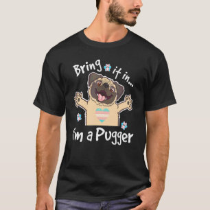 Lgbtq Transgender Pride Cute Pug Dog I'm A Pugger T-Shirt