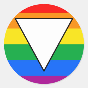 LGBTQ+ Triangle and Rainbow Pride Classic Round Sticker