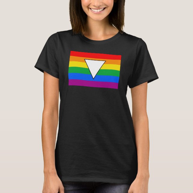 LGBTQ+ Triangle and Rainbow Pride T-Shirt (Front)
