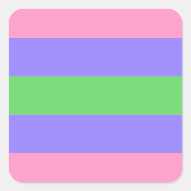 LGBTQ Trigender Pride Flag Square Sticker (Front)