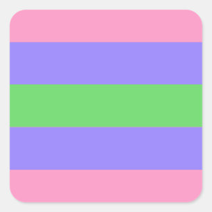 LGBTQ Trigender Pride Flag Square Sticker