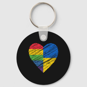 Lgbtq Ukraine Gay Pride Heart For Gay And Lesbian Key Ring