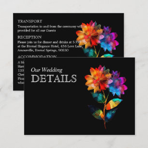 🌈 LGBTQ Wedding Details Petals & Pride Enclosure Card