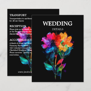 🌈 LGBTQ Wedding DETAILS Petals & Pride  Enclosure Card