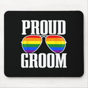 Lgbtq Wedding - Gay Pride Flag - Groom Squad - Pro Mouse Pad