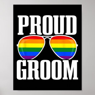 Lgbtq Wedding - Gay Pride Flag - Groom Squad - Pro Poster