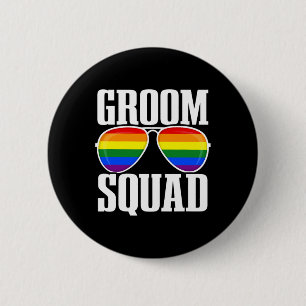 Lgbtq Wedding - Gay Pride Flag - Proud Groom - Gro 6 Cm Round Badge