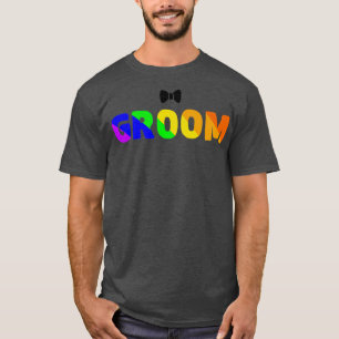 lgbtq wedding rainbow groom T-Shirt