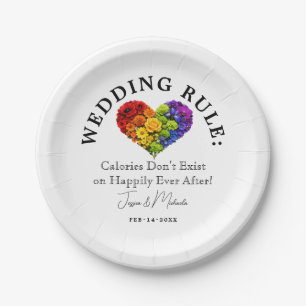 LGBTQ+ Wedding Rule Flourish Together Paper Plate