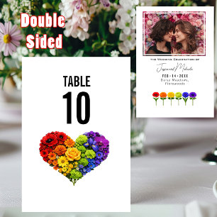 LGBTQ+ with photo Flourish Together Table Number