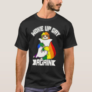 Lgbtq Woke Up Gay Again Sloth T-Shirt