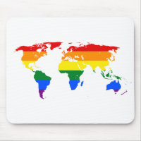 LGBTQ World Map Rainbow