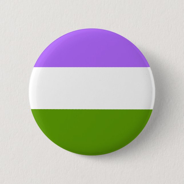 LGBTQA Genderqueer Non-Binary Awarenness Button (Front)