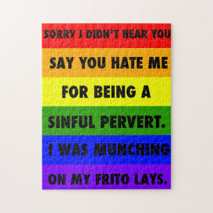 LGBTQA+ Ignore The Haters Jigsaw Puzzle