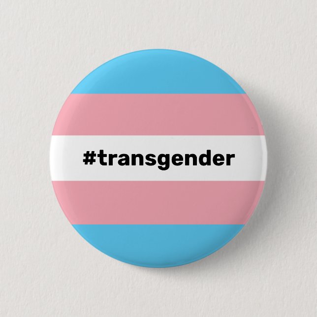 LGBTQI+ Transgender Pride Flag 6 Cm Round Badge (Front)