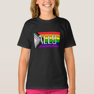LGBTQIA+ Ally   Rainbow Flag T-Shirt