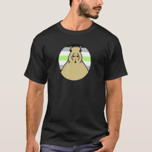 Lgbtqia+ Capybara In Agender Pride Rainbow Circle T-Shirt