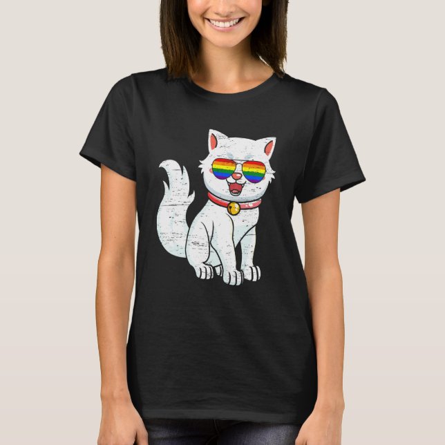 LGBTQIA Cat  Cat Owner Kitten T-Shirt (Front)