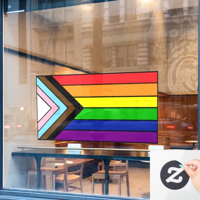  LGBTQIA+ Flag Pride and Support (Cafe Window)