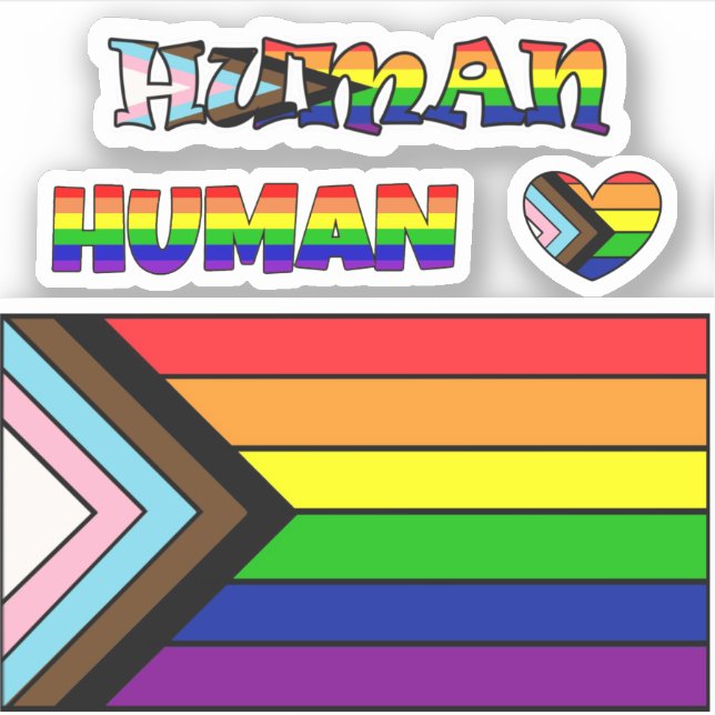  LGBTQIA+ Flag Pride and Support  Sticker (Front)