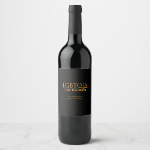 LGBTQIA for Kamala Harris Wine Label