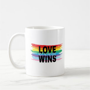 LGBTQIA Love Always Wins Rainbow Pride  Tank Top Coffee Mug